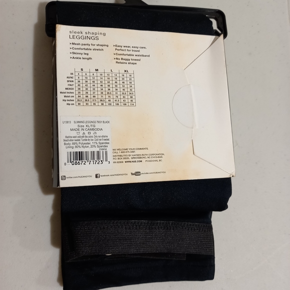 HUE Tummy Slimming Leggings 4 Sizes - Picture 2 of 2